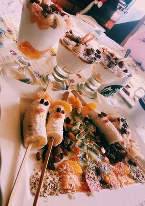 Una foto de Desayuno light navideño 🍌🎅