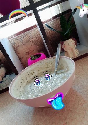 عکسی از دستور 💜ماست و کدو 😋😋🥣🥣squash and yogurt💜