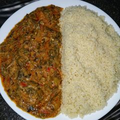 A picture of Couscous and Vegetable Soup 🥣🥬.