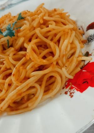 عکسی از دستور ماکارانی بدون گوشت و قارچ
