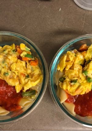 Hình của món Pasta trứng chiên.