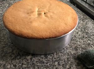 Una foto de Genoise de vainilla