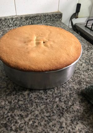 Una foto de Genoise de vainilla
