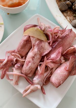 Hình của món Mực hấp.