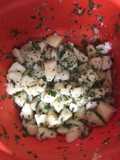 Ensalada de papa con perejil