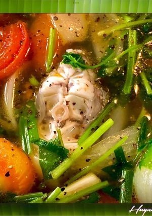 Hình của món Cá Sủ Nấu Ngót.