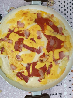 Una foto de Pizza de carne