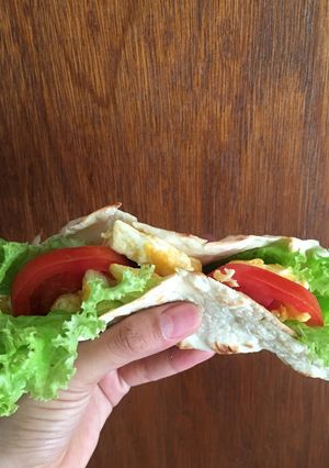 Foto resep Egg tortilla wrap super simple 🌮