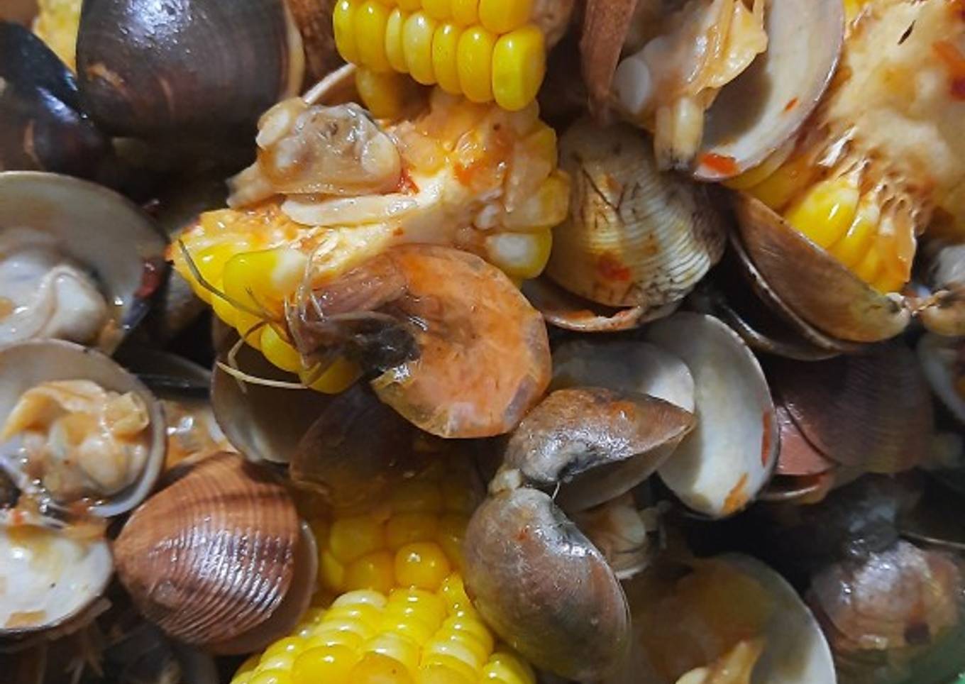 Kerang mix udang saus asam manis