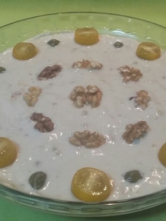 Una foto de Pastel de verduras con roquefort y nueces