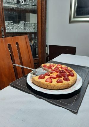 Una foto de Cheecake de frutillas