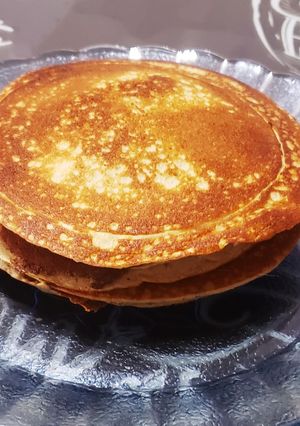 Una foto de Hot cakes de avena y manzana!! Saludables