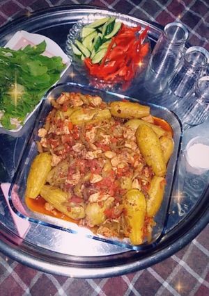 صورة لوصفة فاصوليه بقلبها محشي اكلات حلب