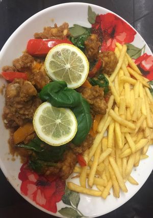 A picture of My Lemon & Basil Chicken.