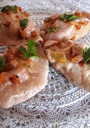 Zdjęcie przepisu Pierogi ruskie z dodatkiem mąki pełnoziarnistej.