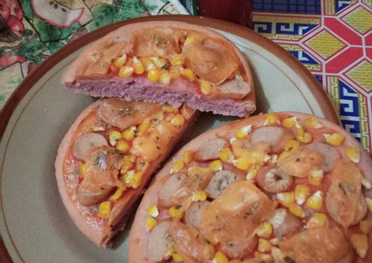 Resep Pizza ubi ungu Anti Gagal
