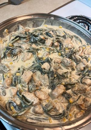 A picture of Chiles en Rajas with Cream.