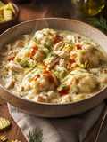 Frank’s Dill Pickle Chicken & Dumplings