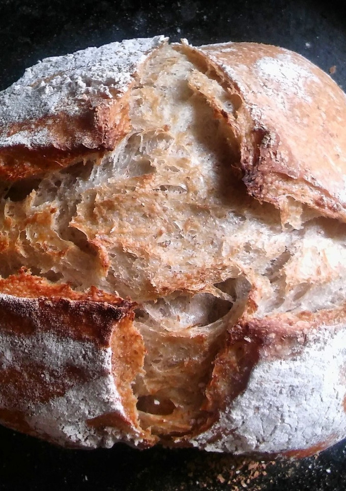 Una foto de Pan de campo con masa madre natural!