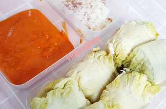 Cara Gampang Membuat EAT CLEAN Day 3 (sawi gulung tahu ayam) Gampang