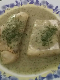 Una foto de Bacalao en salsa verde