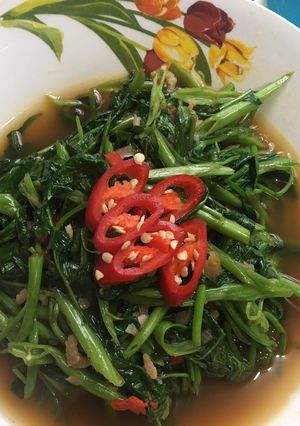 Foto resep Cah kangkung belacan udang kering