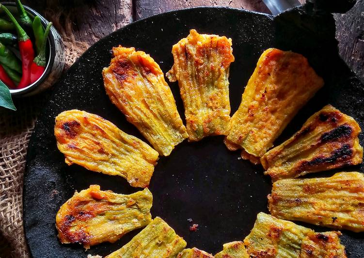 Pumpkin flower fritters