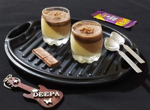 A picture of Chocolate Vanilla Panna Cotta.