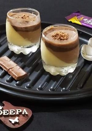 A picture of Chocolate Vanilla Panna Cotta.