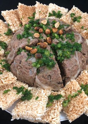 Hình của món Chả đùm bò.