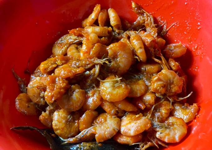 Udang balado pedas manis