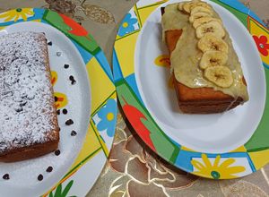 Una foto de Budines de naranjas con banana (2 opciones de cobertura)