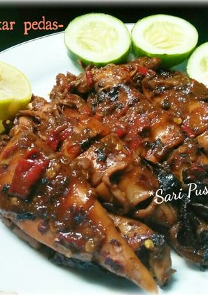 Foto resep Cumi bakar pedas