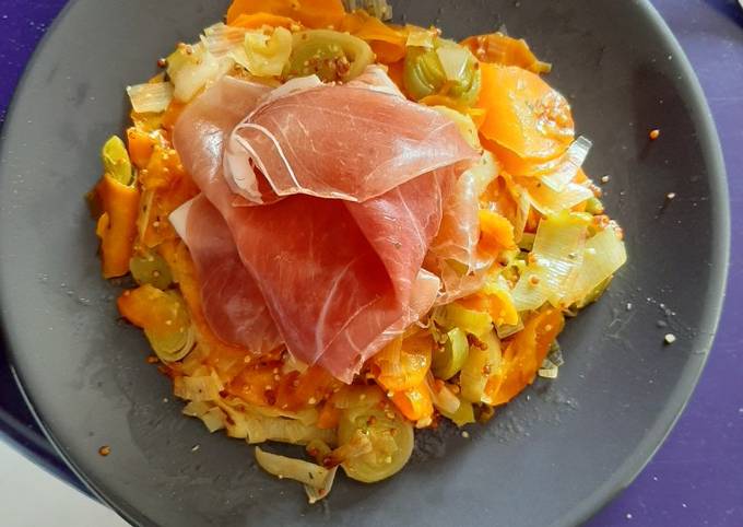 Salade carottes-poireaux