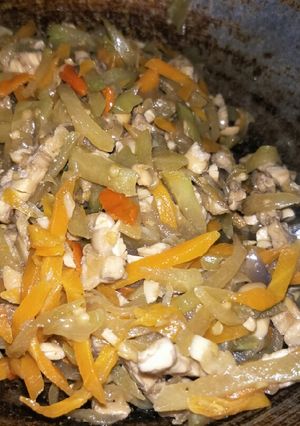 Foto resep 2. Menu hemat Tumis wortel x labusiam x tempe (Rp 6100)