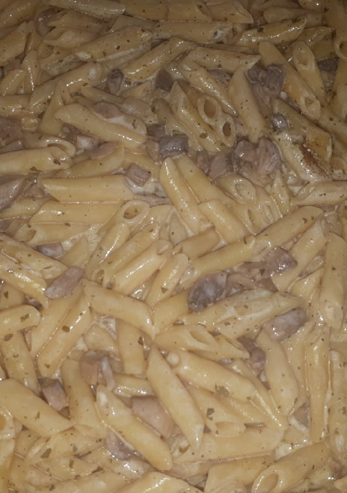 Una foto de Macarrones con champiñones a la pimienta