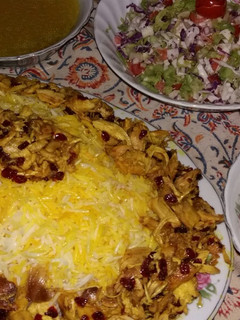 عکسی از دستور زرشک پلو با مرغ ریش