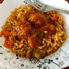 A picture of Maggi manchurian.