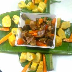 A picture of Nigerian Gizdodo_gizzard and banana.