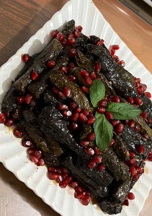 صورة لوصفة ورق عنب باللحم وزيت الزيتون
