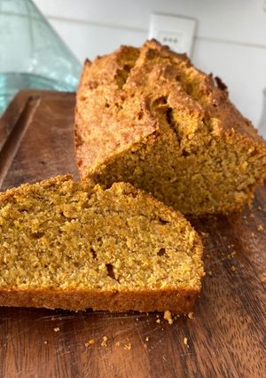 Una foto de Budín de zanahoria y naranja (integral y sin azúcar)