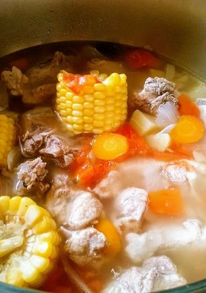 Foto resep ABC Soup / Pork Ribs Soup / Sup Iga Babi Non Halal Menu Anak