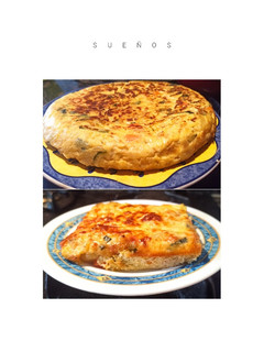 Una foto de Tortilla y pastel de verduras, dos recetas en una