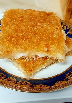 صورة لوصفة الكنافة بالكريمة 🥰