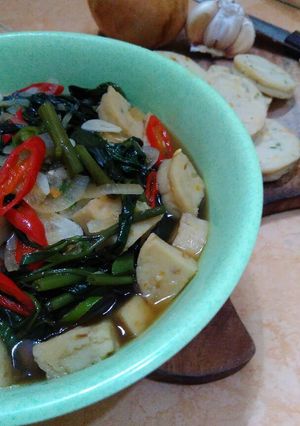 Foto resep Tumis Scallop Kangkung (Kangkung & Baso IkanTumis)