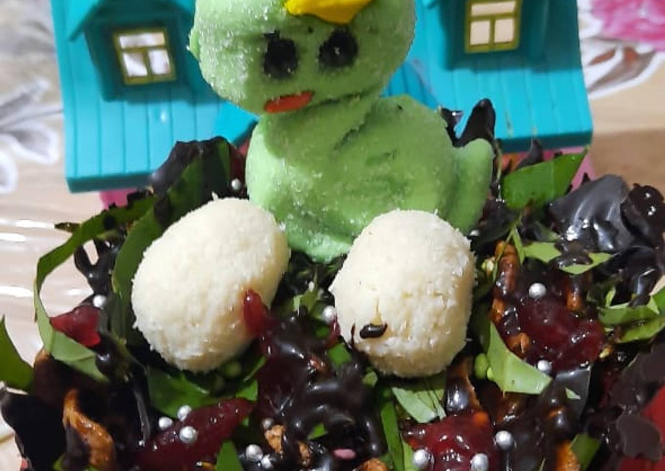 Choco crunchy paan nest