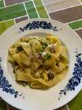 Pappardelle piselli cotto e tonno