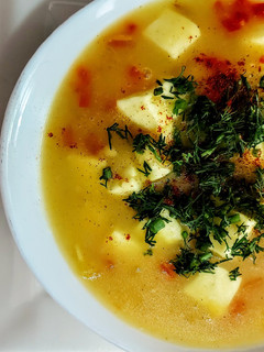 Una foto de MOTE DE QUESO 🧀al Curry con Cilantro🍀...!!