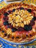 Maxi tarte aux pommes, prunes d’ente, quetsches et mirabelles
