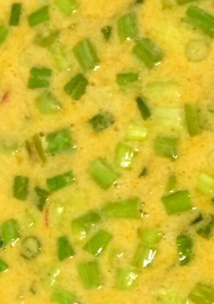 A picture of Corn & Roasted Pepper Cheesy Chowder.